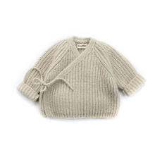 Laden Sie das Bild in den Galerie-Viewer, Merino Wickeljacke Beige