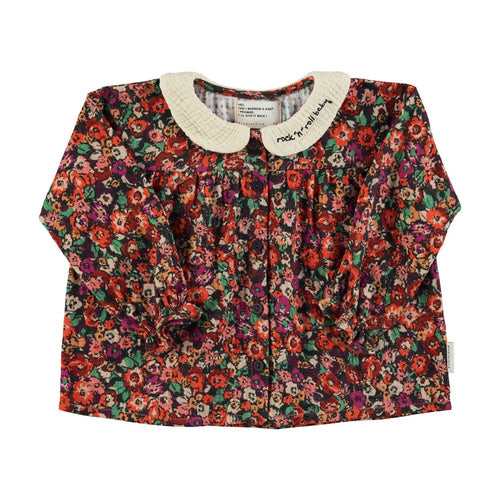 Peter Pan Bluse Multicolor Flowers