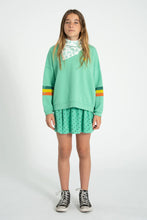 Laden Sie das Bild in den Galerie-Viewer, Sweatshirt Green Multicolor Stripes