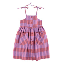 Laden Sie das Bild in den Galerie-Viewer, Langes Kleid Lavender Checkered