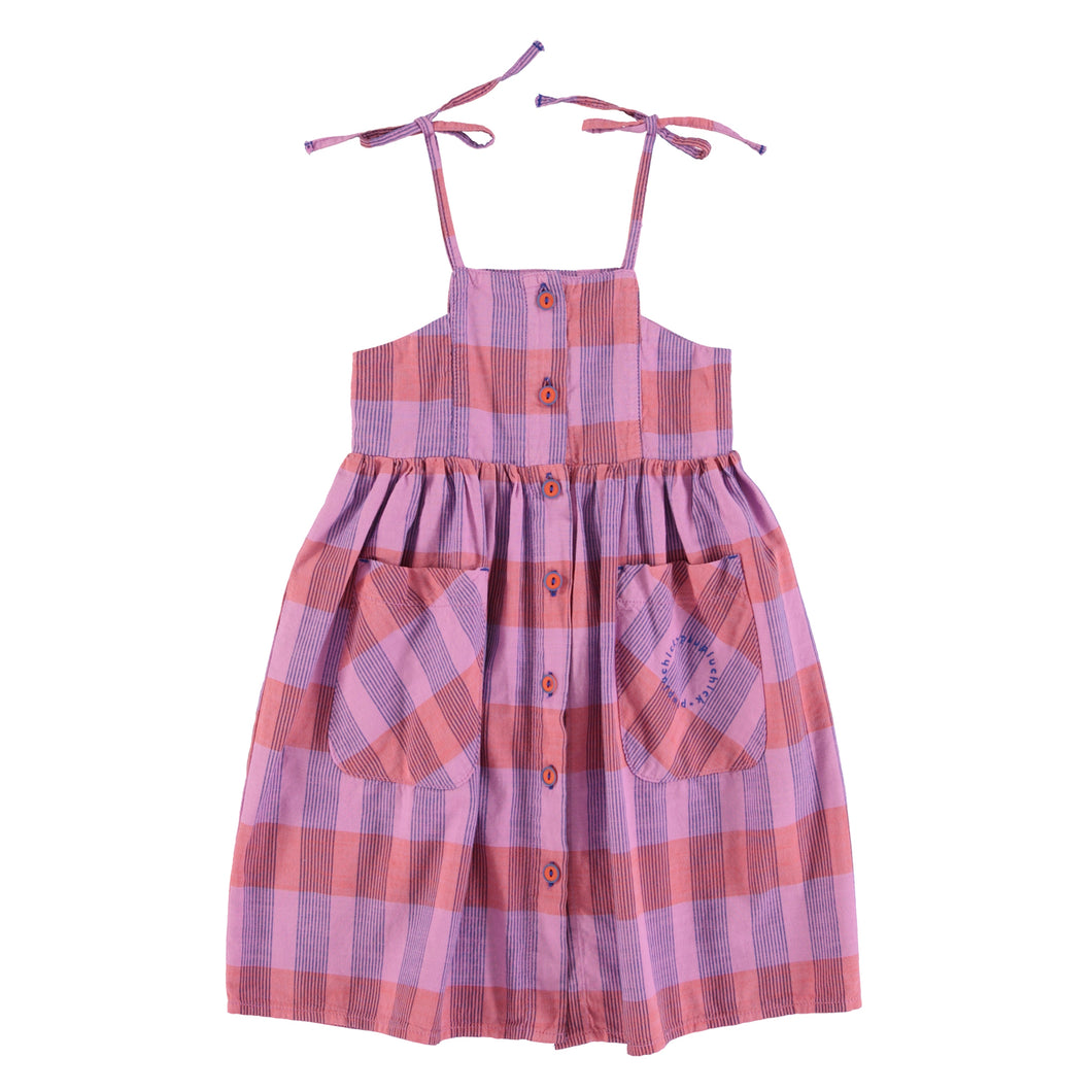 Langes Kleid Lavender Checkered
