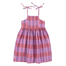 Laden Sie das Bild in den Galerie-Viewer, Langes Kleid Lavender Checkered