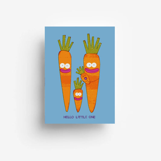 Postkarte "Hello little one Karotte"