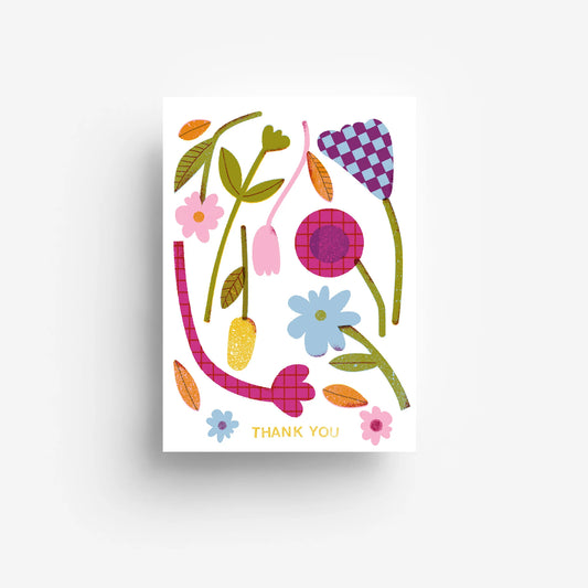 Postkarte "Thank you Flowers"