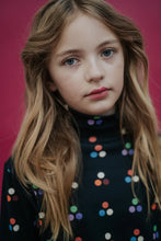 Laden Sie das Bild in den Galerie-Viewer, Turtle Neck Longsleeve graphite night multi dot