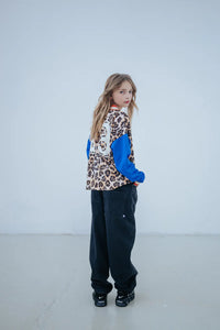 Soccer Tee leopard glitch color block