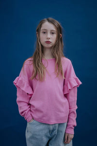 Ruffle Longsleeve blush pink