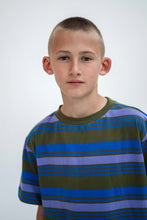 Laden Sie das Bild in den Galerie-Viewer, T-shirt Khaki Bloom Stripe