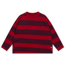 Laden Sie das Bild in den Galerie-Viewer, Boxy Sweater rusty mulberry block stripe
