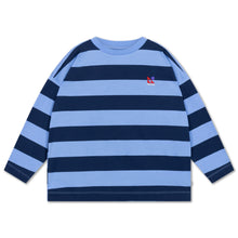Laden Sie das Bild in den Galerie-Viewer, Wide Cut Longsleeve Horizon dark eclipse block stripe
