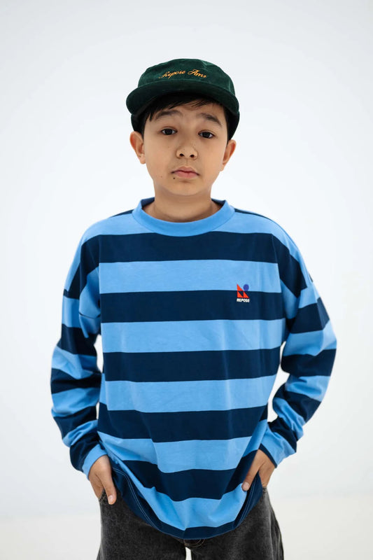 Wide Cut Longsleeve Horizon dark eclipse block stripe