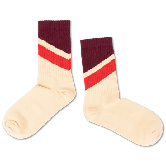 Sporty Socken sand diagonal stripe
