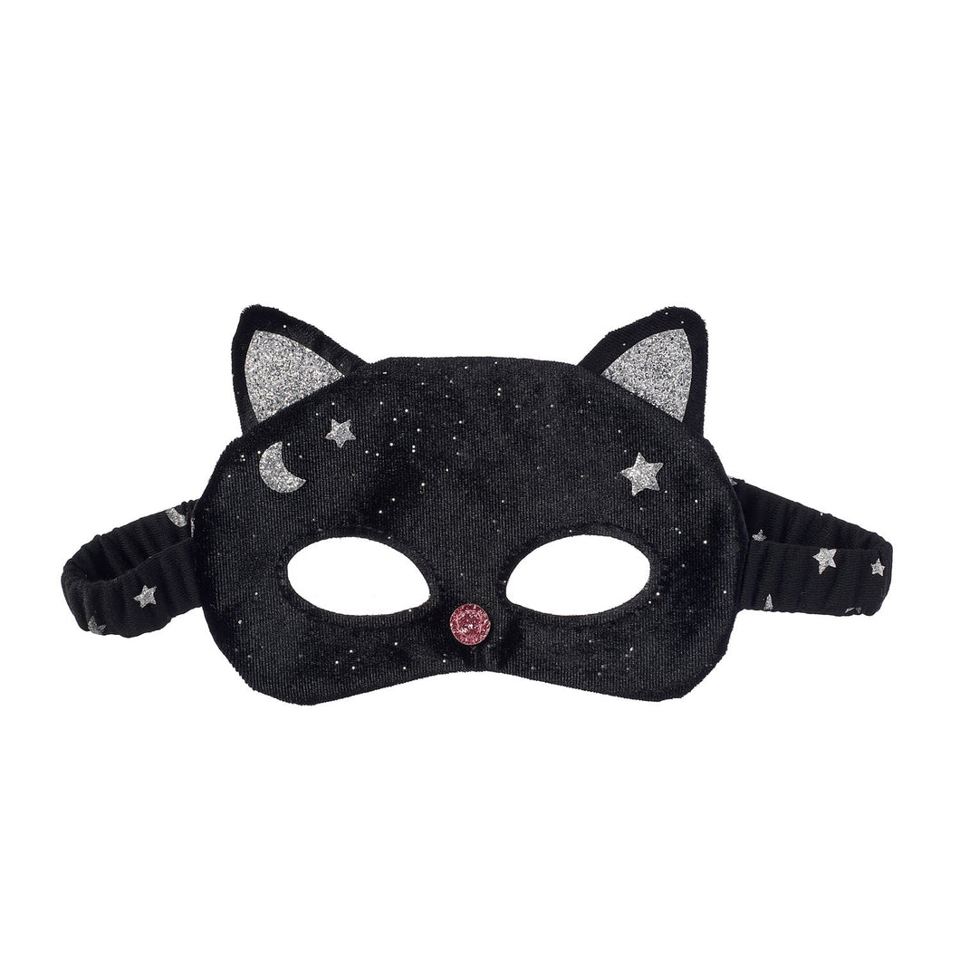 Velvet Black Cat Maske