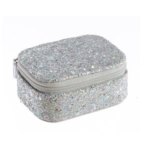 Mini Silver Confetti Glitter Schmuckkästchen