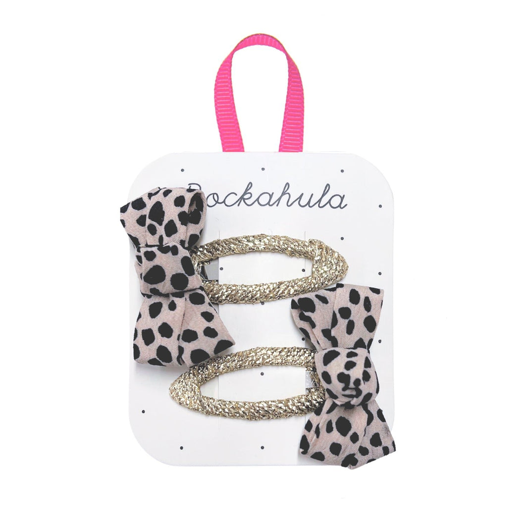 Leopard Love Twisty Bow Haarspangen