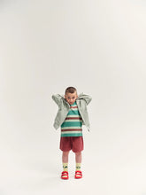 Laden Sie das Bild in den Galerie-Viewer, Loose T-Shirt Bottle Green Stripe
