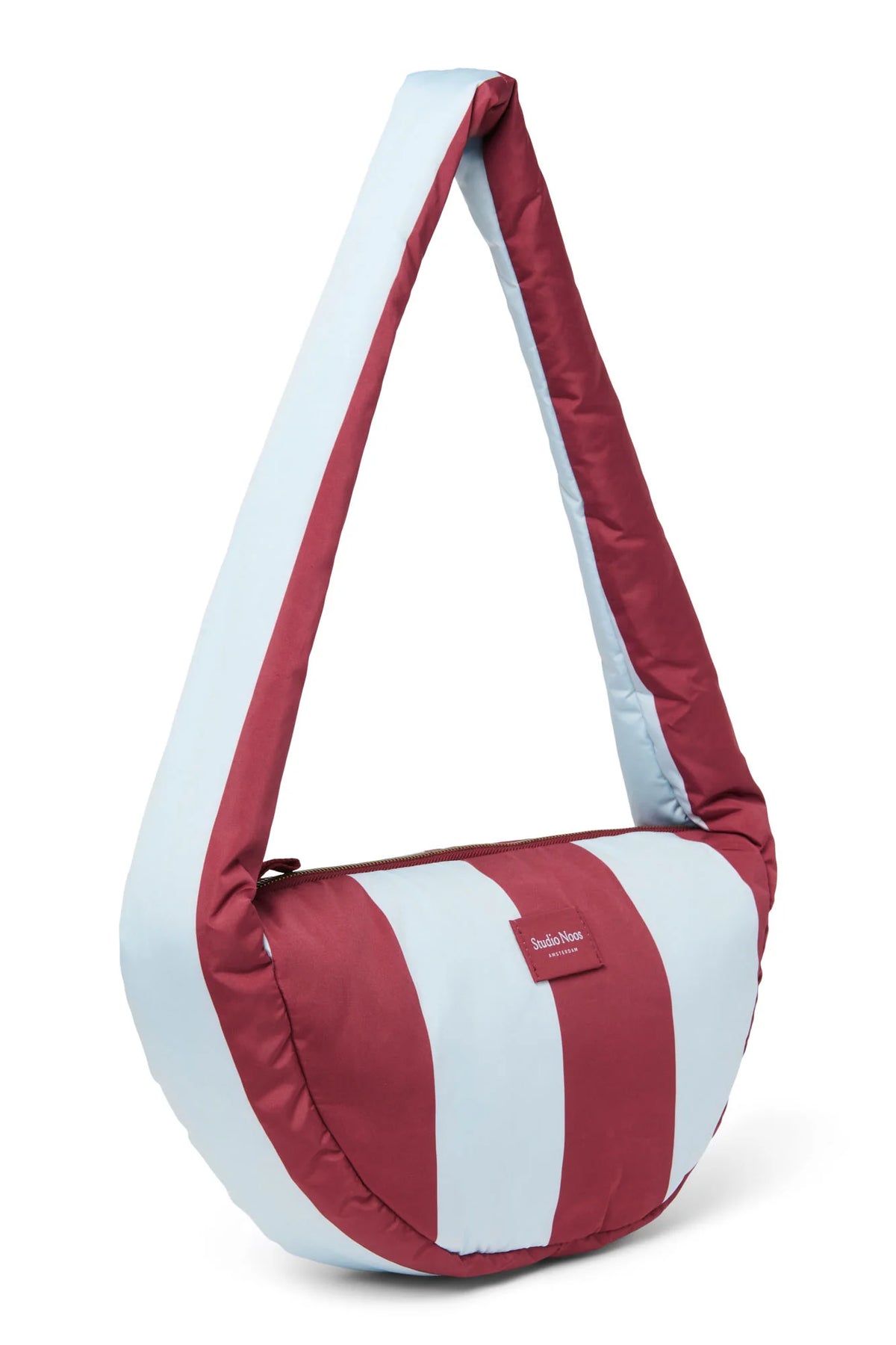 Bordeaux/Hellblau Puffy Mini Cross Body Bag