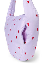 Laden Sie das Bild in den Galerie-Viewer, Lila Puffy Hearts Crossbody Bag