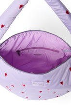 Laden Sie das Bild in den Galerie-Viewer, Lila Puffy Hearts Crossbody Bag