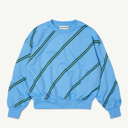 Bubble Sweatshirt Bonnie Blue Diagonal