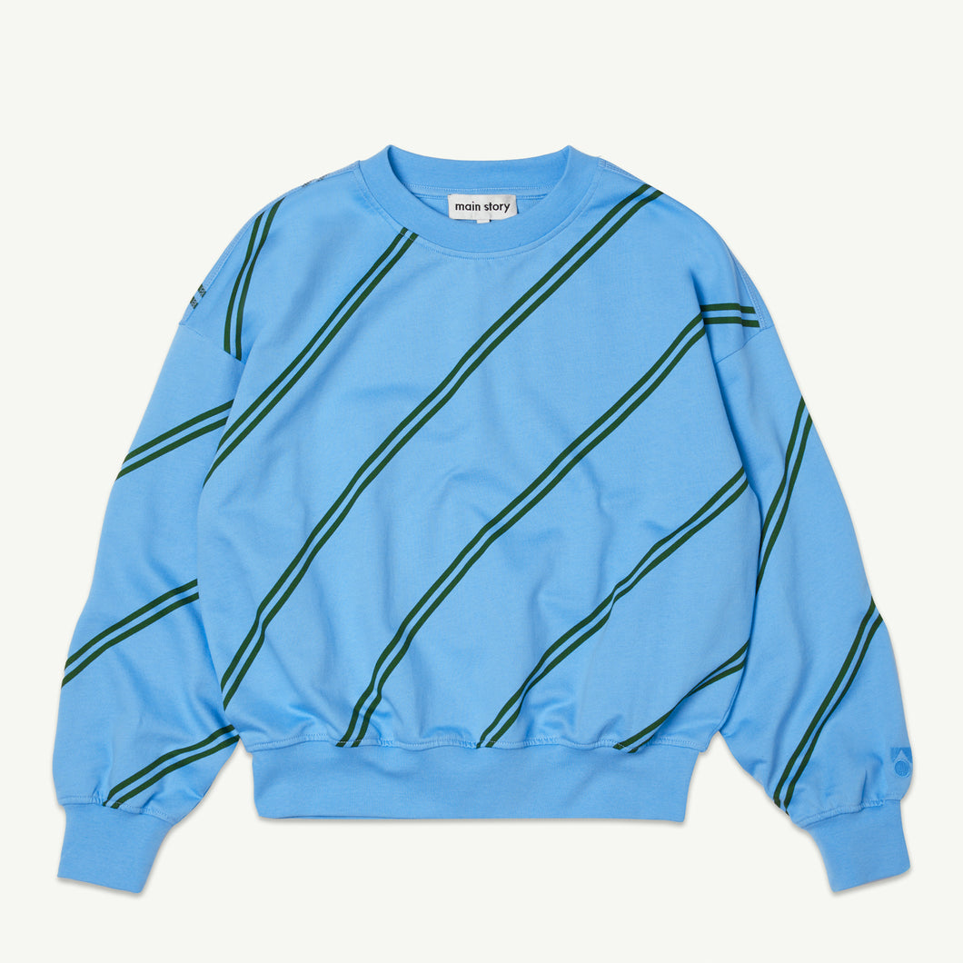 Bubble Sweatshirt Bonnie Blue Diagonal