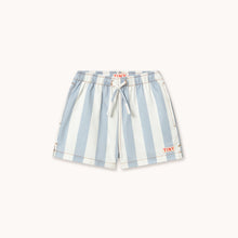Laden Sie das Bild in den Galerie-Viewer, Stripes Twill Shorts Washed Blue