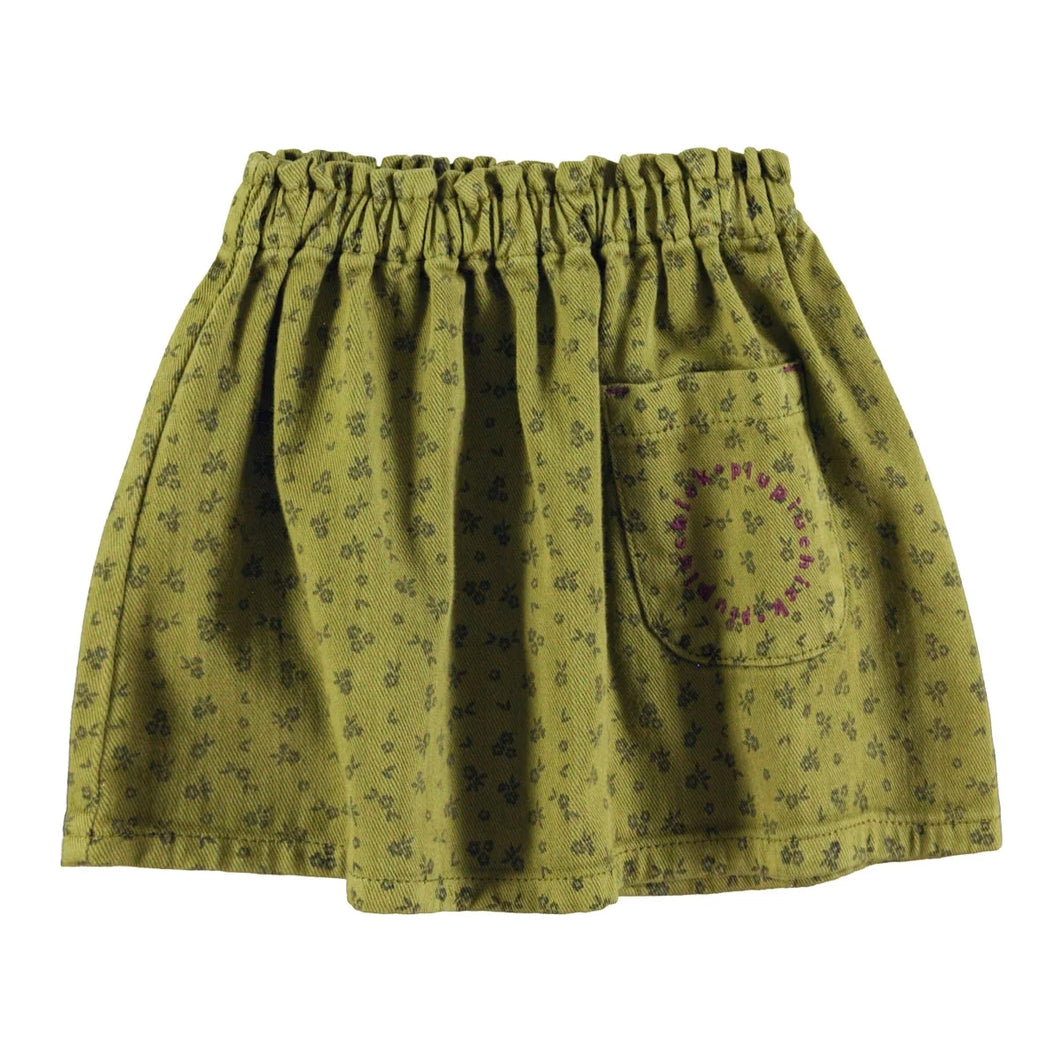 Rock Khaki Black Flowers