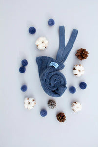 Granny Teddy Strumpfhose mit Trägern ohne Fuß Steel Blue