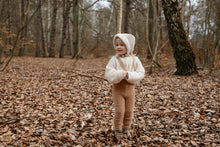 Laden Sie das Bild in den Galerie-Viewer, Teddy Strumpfhose mit Trägern mit Fuß Light Brown