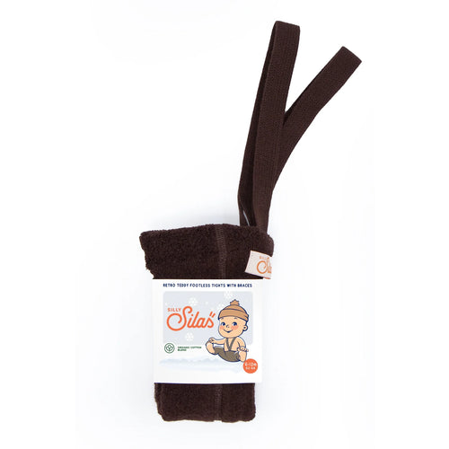 Teddy Strumpfhose mit Trägern ohne Fuß Chocolate Brown