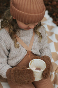 Wooly Strumpfhose mit Trägern ohne Fuß Cappuccino Brown