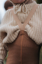 Laden Sie das Bild in den Galerie-Viewer, Wooly Strumpfhose mit Trägern ohne Fuß Cappuccino Brown