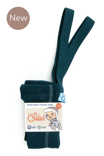 Wooly Strumpfhose mit Trägern ohne Fuß Blue Sapphire