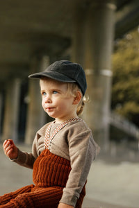 Granny Teddy Strumpfhose mit Trägern ohne Fuß Cinnamon Checked