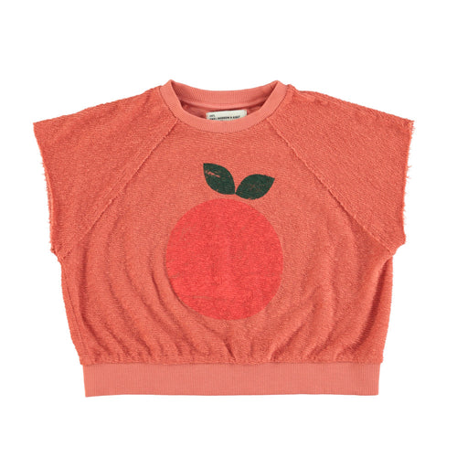 Sweatshirt terracotta / apple print