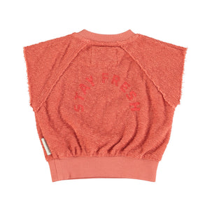 Baby Sweatshirt terracotta / apple print