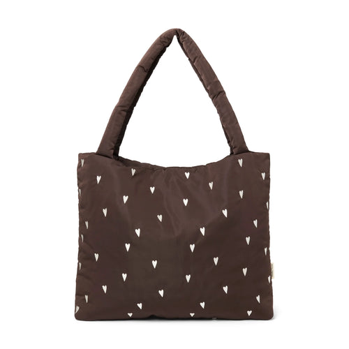 Mombag Puffy Brown Hearts
