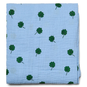 Light Blue Clover Swaddle Large