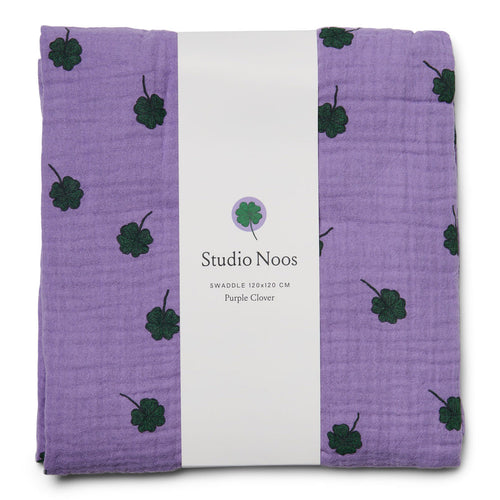 Purple Clover Swaddle Large