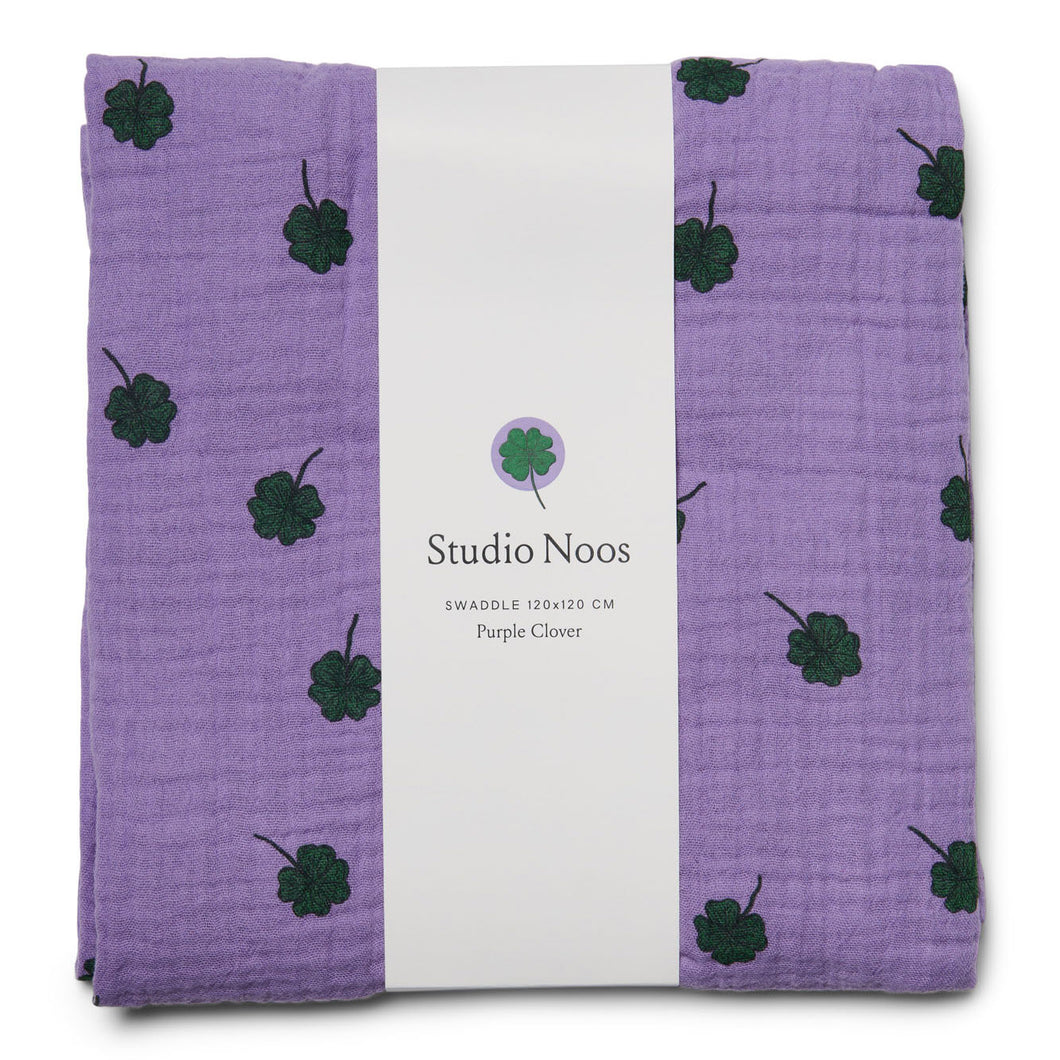 Purple Clover Swaddle Large