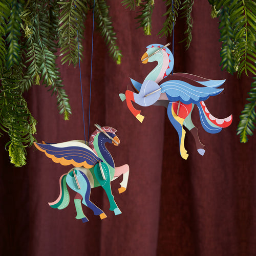 Ornament Flying Pegasus 2er Set
