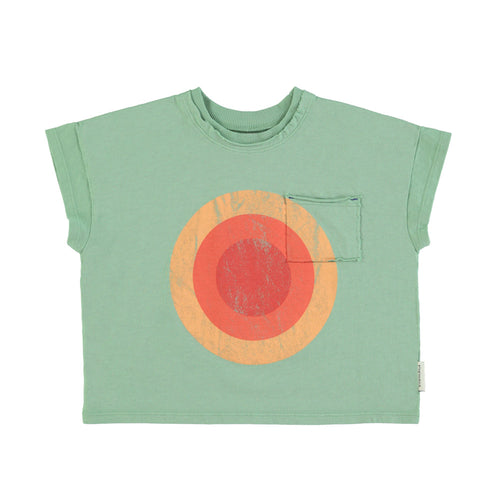 T-Shirt Green / circle print