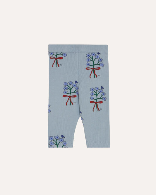 Bouquets Light Blue Baby Leggings