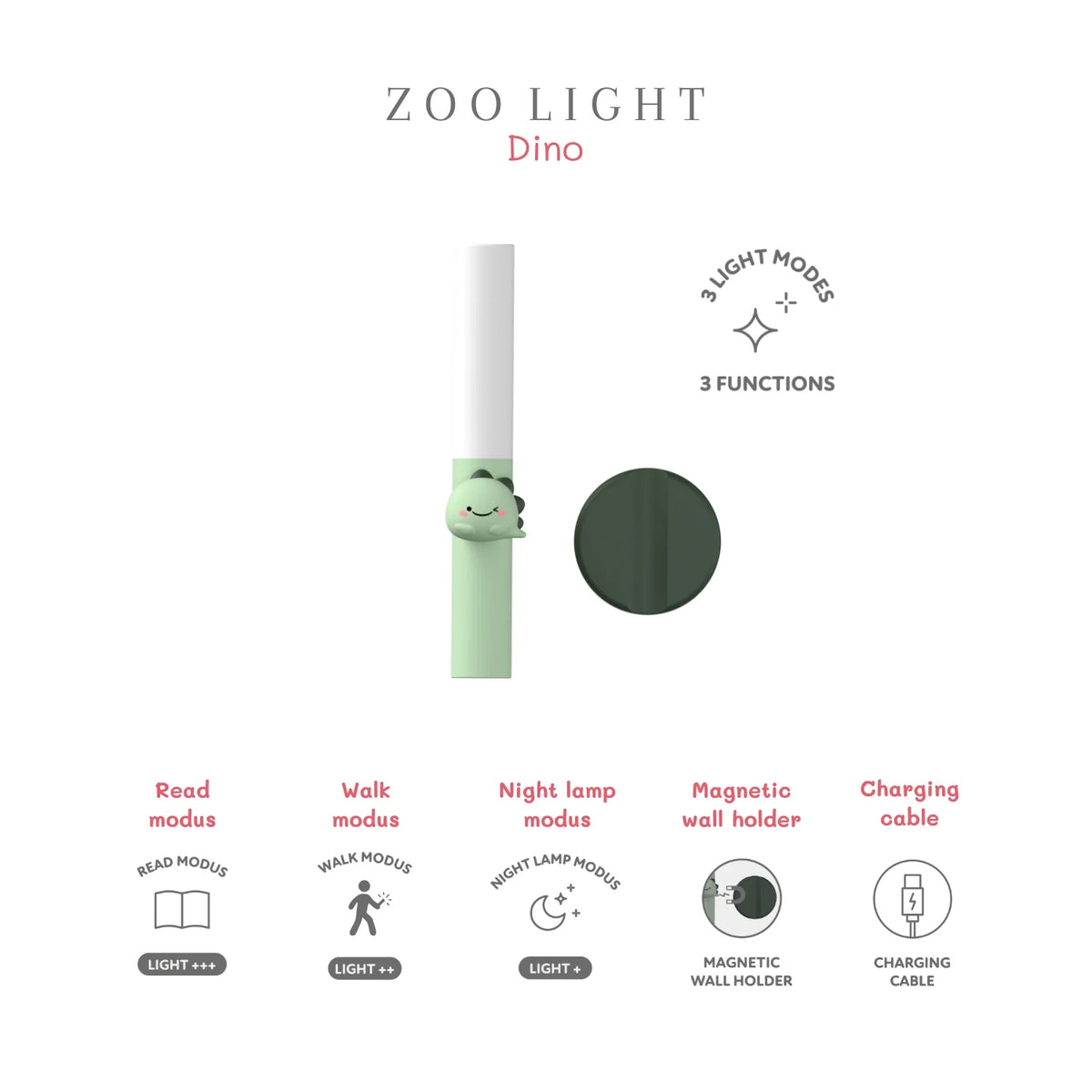 Zoo Light 3-in-1-Lampe Dino