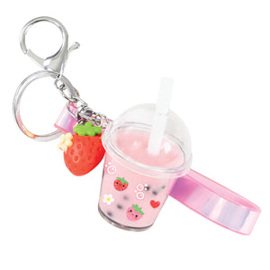 Bag Charm Kit Strawberry Bubble Tea