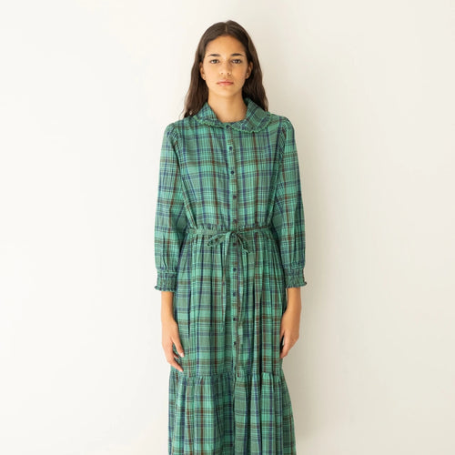 Check Kleid emerald