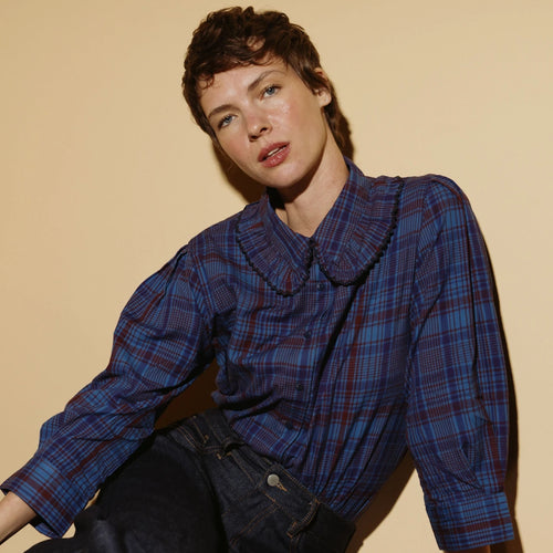 Check Shirt blue