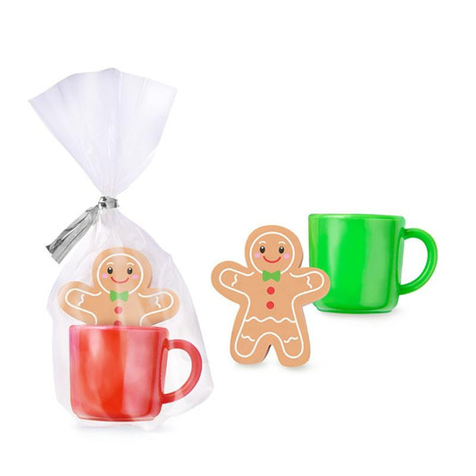 Radierer-Set Lebkuchenmann mit Tasse