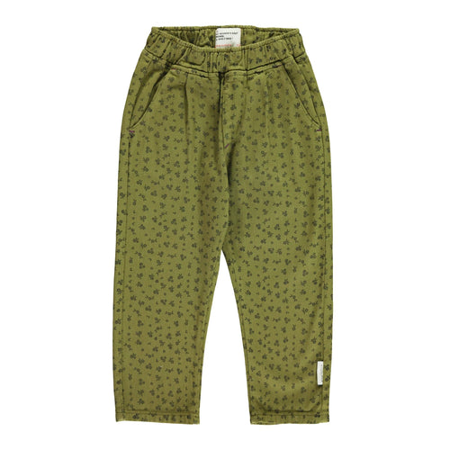 Hose Khaki Black Flowers