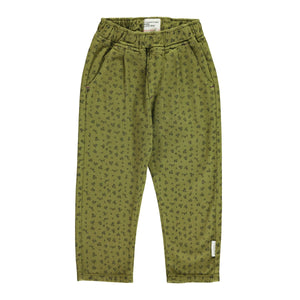 Hose Khaki Black Flowers
